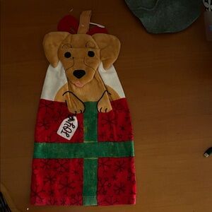 Festive Dog Christmas Kitchen Towel